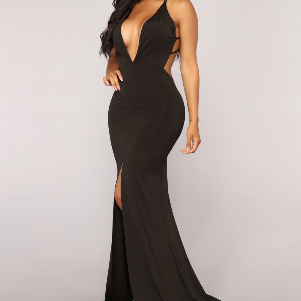 Formal black fashion nova dress